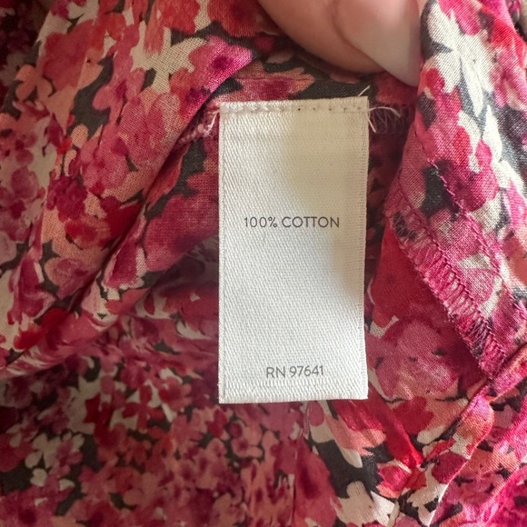 NWOT/EUC J.JILL Beautidul Floral Button-Down Blouse, SZ M - Picture 9 of 11